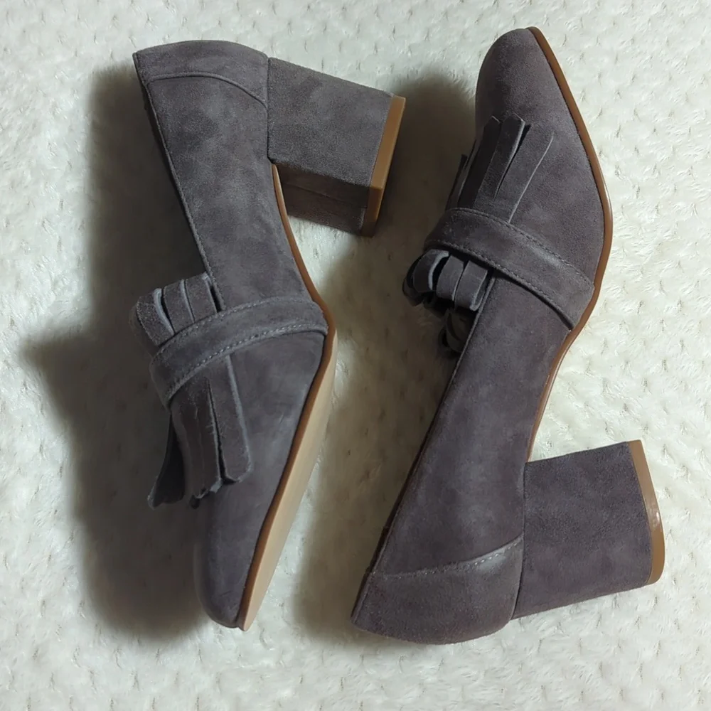 Steve Madden Gray Fringe Heels - Picture 5 of 8